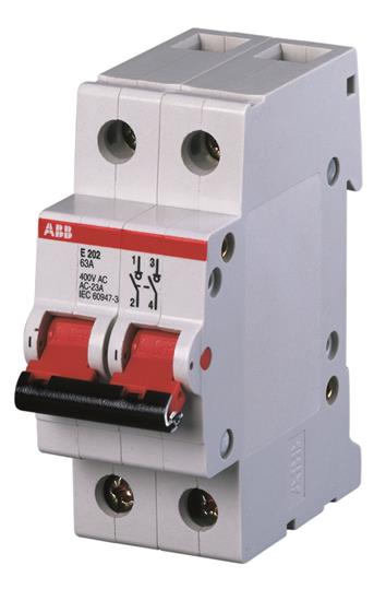 ABB E202 100A Double Pole Main Switch Isolator Brand New 