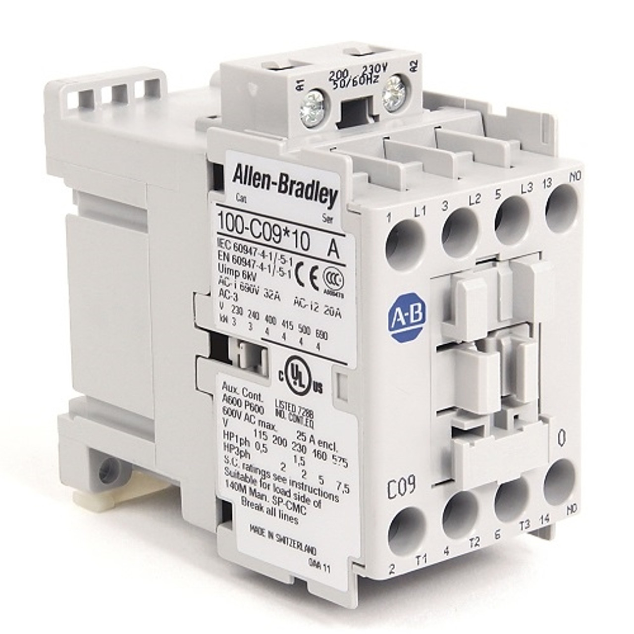 100-C09KY10 Allen Bradley - Contactor,9 A,48V 50/60 Hz,AC,3 Normally ...